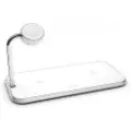 ZENS Dual+Watch Aluminium Wireless Charger White
