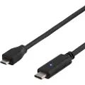 Deltaco Usb-kabel 1m. Usb C Micro-usb B Sort