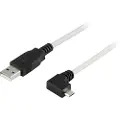 Deltaco USB 2.0 kabel USB - Vinklad MicroUSB