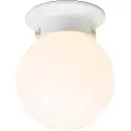 QAZQA Retro loftslampe hvid opal glas - Scoop