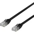 Deltaco patch cable - 30 cm - black - Sort - 0.3 meter