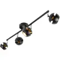 QAZQA Moderne spotlight 4-lys sort med guld indvendig - Buell Deluxe