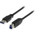 Deltaco Usb3-130 3m. Usb A Usb B Sort