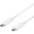 Deltaco Usbc-1407 Usb-kabel 1 M Usb 3.2 Gen 2 (3.1 Gen 2) Hvid 1m. Usb C Usb C Hvid