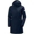 Helly Hansen Aden Long, regnfrakke, dame, navy