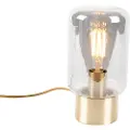 QAZQA Design messing med røgglas bordlampe - Bliss Cute