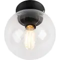 QAZQA Art Deco loftslampe sort - Pallon