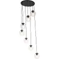 QAZQA Art Deco Pendellampe sort 7-lys - Pallon