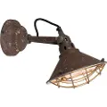 QAZQA Vintage væg- og loftslampe brun vippelig - Barrack