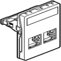 LK Dataudtag FUGA T3 2x LEXCOM montering uden ramme hvid