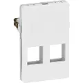 LK FUGA dataudtag uden konnektor for 2 Keystone-small 1½ modul, hvid