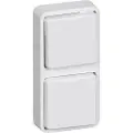 LK Mini Modul tryk 2 modul, hvid