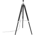 QAZQA Gulvlampe sort uden skærm - Tripod
