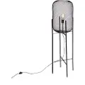 QAZQA Moderne sort gulvlampe - Bliss Mesh