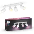 Philips Hue Fugato Plate/Spiral 4x5.7W Spots - Hvid