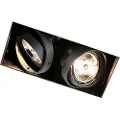 QAZQA Nedfældet spotlight sort GU10 AR70 trimless 2-lys - Oneon