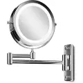 Teknikproffset LED Wall double sided mirror in silver x 10 magnifying