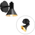 QAZQA Moderne spotlight sort med guld 1-lys - Magno
