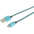 Cirafon Microusb-kabel 2m. Micro-usb A Usb A Blå