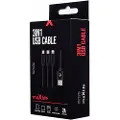 24hShop 3-i-1 Ladekabel iPhone + USB-C + microUSB 2.1A