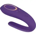 Satisfyer Double Classic - vandtæt, genopladelig parvibrator (lilla)