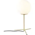 QAZQA Art Deco bordlampe messing med opalglas 45,5 cm - Pallon