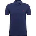 Ralph Lauren Polo Ralph Laurentil mænd. 710795080007 Slim fit pique polo shirt navy (L), Casual, Bomuld, Korte ærmer, Blå
