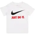 Nike Nikeunisex til børn. 8U9461 Swoosh JDI T-shirt hvid (3años= 92/98 cm), Casual, Bomuld, Korte ærmer, børnetøj