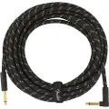 Fender Deluxe 25 Fod Langt Lige/Vinklet Instrumentkabel Sort Tweed
