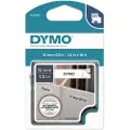 Dymo Tape D1 12mm Sort/hvid Permanent Polyester