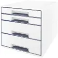 Leitz Wow Desk Cube 4 Skuffer 2 Store Og 2 Små Buc-skuffer