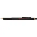 Rotring 800+ mekanisk blyant og touchscreen stylus | Twist-to-Retract HB 0,5 mm fremdrivningsblyant | Sort metal tønde