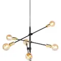 QAZQA Industriel pendellampe sort og guld 78 cm 6-lys - Sydney