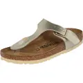 Birkenstock Birkenstocktil kvinder/piger. 1015593 Sandaler Gizeh Birko-Flor metallic guld smalle sandaler (38), Guldfarvet, Fast, Ingen, Casual, børnetø