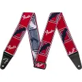 Fender Weighless 2" Monogram Strap Red/White/Blue