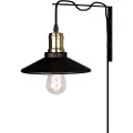 Globen Lighting - Væglampe Disc - Sort - Væglamper - - Homeroom