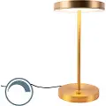 QAZQA Moderne bordlampe bronze inkl. LED - Disco