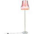 QAZQA Retro gulvlampe messing med mormorslampeskærm lyserød 45 cm - Kaso