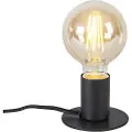 QAZQA Moderne bordlampe sort - Facil