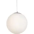 QAZQA Smart skandinavisk pendellampe sølv med opalglas 50 cm inkl. WiFi A60 - Ball 50