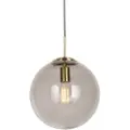 QAZQA Moderne pendellampe messing med røgglas 30 cm - Ball