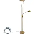 QAZQA Gulvlampe bronze inkl. LED med læsearmen - Ibiza