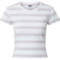 Urban Classics Stripe Cropped T-shirt hvid