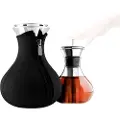 Eva Solo Tesigte kande 1 l, med isolerende låg, antracit, glas og stål, Eva Solo