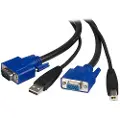 StarTech.com Svusb2n1_10 Kvm-kabel Sort 3 M