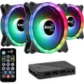 Aerocool Duopro Argb +hub+remote Control 120 Mm Blæser 3 Enheder