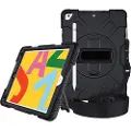 Mtp Products iPad 10.2 2019/2020/2021 Heavy Duty 360 Cover med Håndrem - Sort