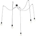 QAZQA Design pendellampe sort 5-lys - Cavalux