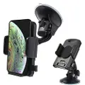 Mtp Products Universal smartphone / tablet holder med stærk sugekop - Sort