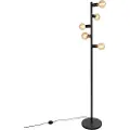 QAZQA Skandinavisk gulvlampe sort 5-lys - Facil Tube
